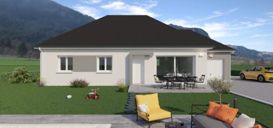 Plan de maison Surface terrain 70 m2 - 2 pièces - 3  chambres -  avec garage 