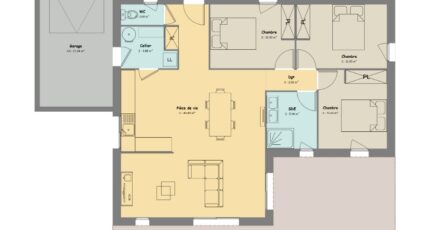 EMERAUDE 90 + GARAGE 60 % 41915-902modele1020251222rZrl3.jpeg - Maisons Bruno Petit GHPA